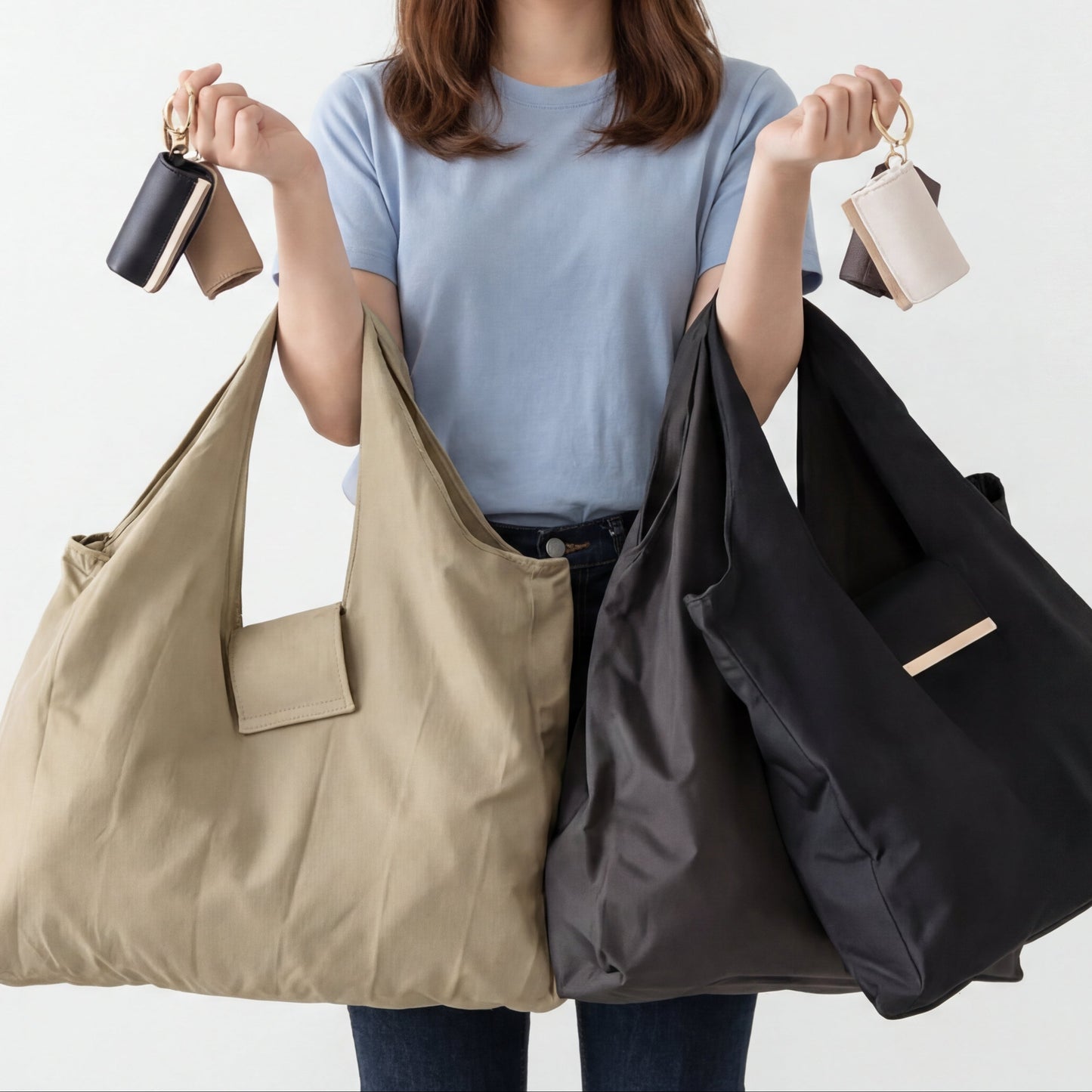 Foldable Large-Capacity Keychain Tote Bag